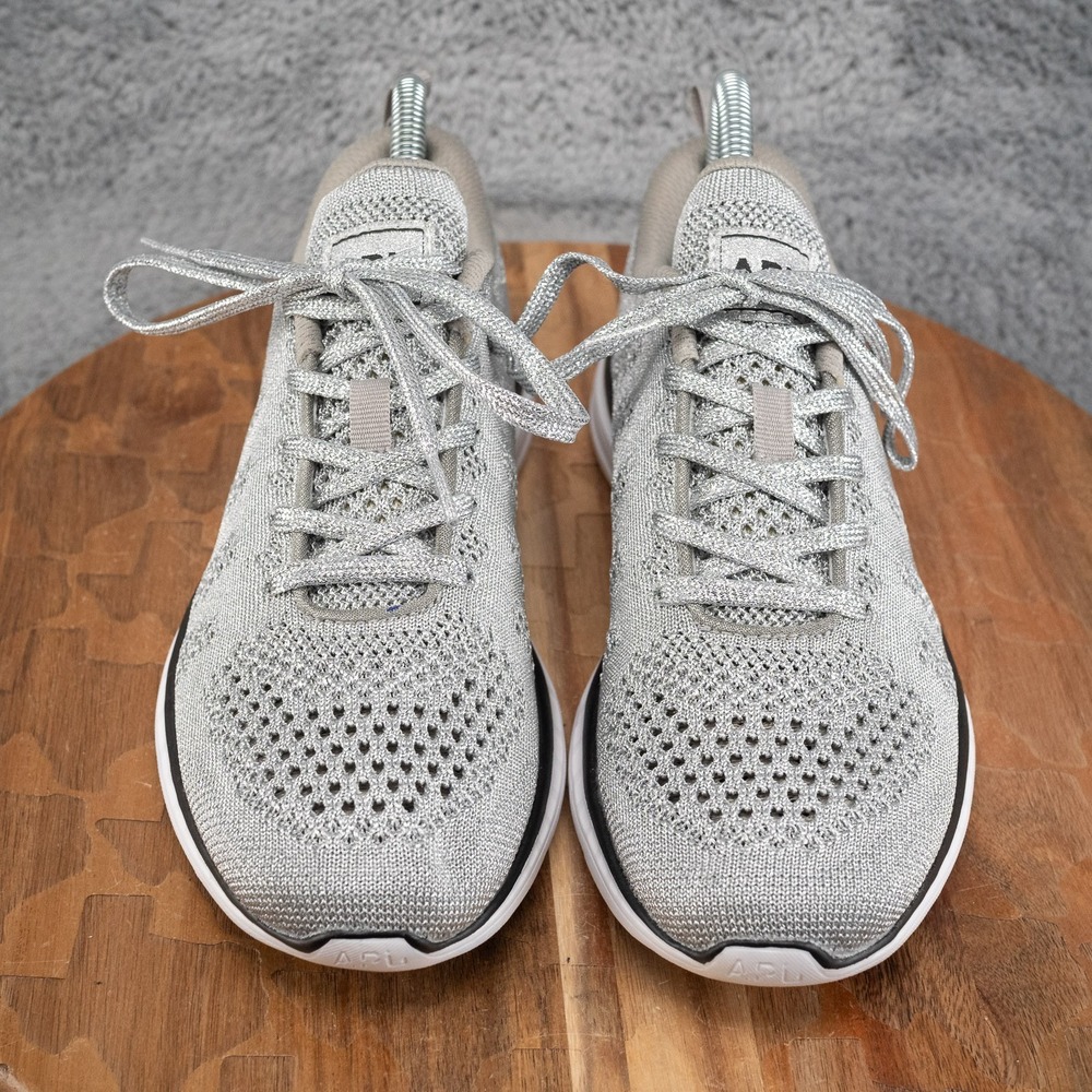 APL Women's TechLoom Pro Running Shoes Gray Knit Size 7.5 - Picture 2 of 9